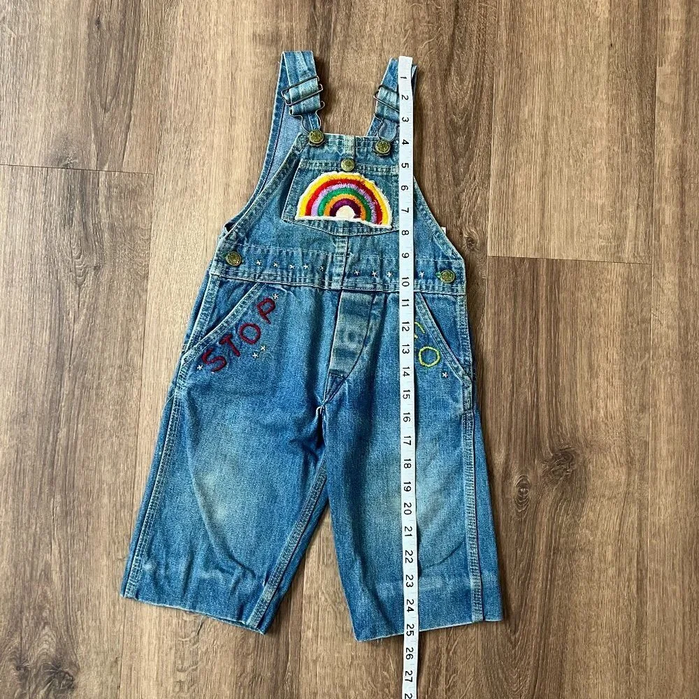Vintage OshKosh Rainbow Disney Mickey Overalls